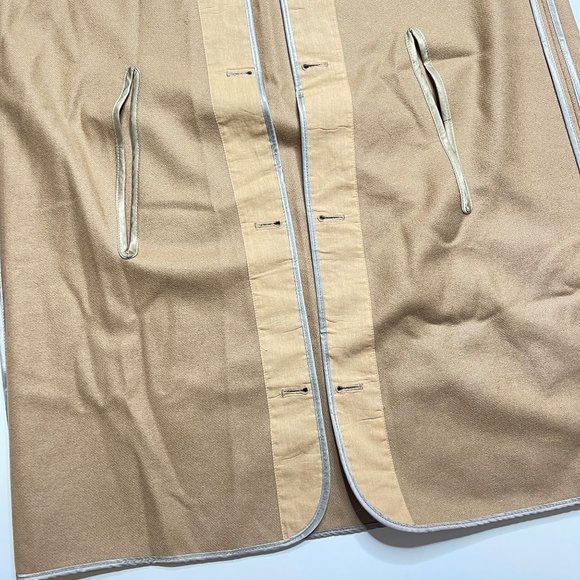 Burberry Wool Replacement Trench Coat Liner Camel Tan Button Out - Picture 10 of 12